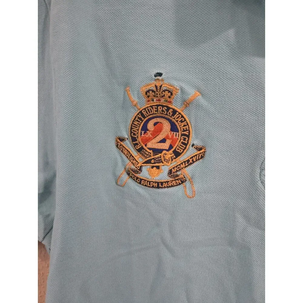 Polo Ralph Lauren County Riders & Jockey Club Big Pony Polo Shirt, Blue, Size XL